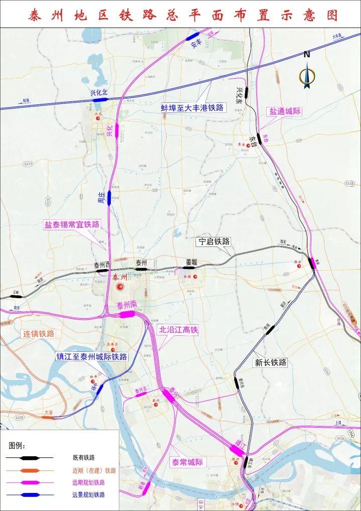 路线:规划中的北沿江高速铁路,西起成都,重庆,武汉,合肥,南京,扬州