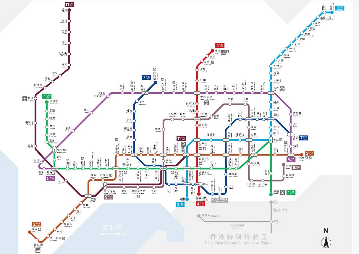 深圳地铁最全的各线首尾班车时间表及如厕指南