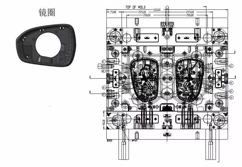 【经典案例】这些汽车后视镜产品如何进行模具设计?