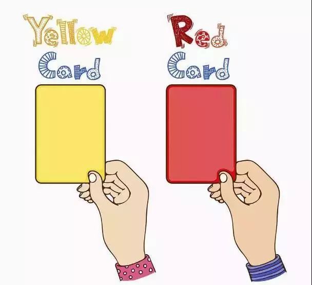 红牌 (red card) .