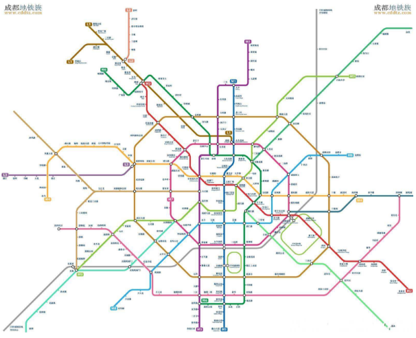 成都地铁线路规划图