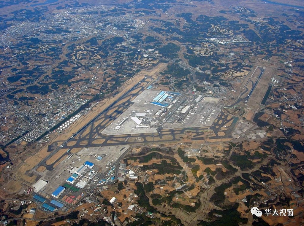 日本东京的成田国际机场,是全球离城市最远的大机场——离东京市区68