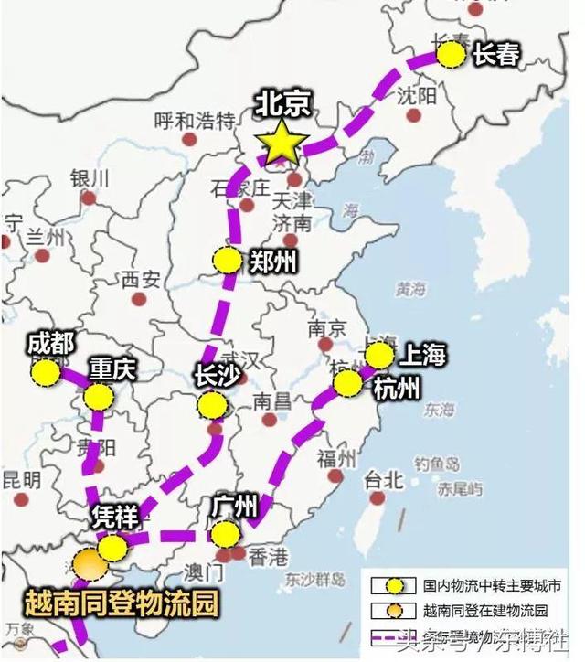 广西祥祥国际物流有限公司在中国和越南部分地区的物流路线图图片