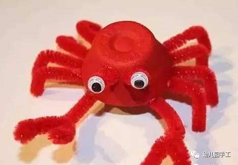 幼儿园创意手工制作螃蟹,美美哒!