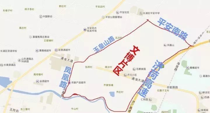 文 博 小 镇 规划范围:东至济菏高速,北至平安南路(规划中的s105省道