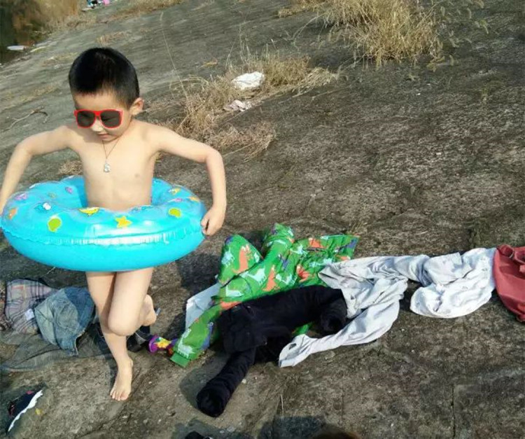 九江湖口县5岁小男孩坚持冬泳1年多 3℃寒天照