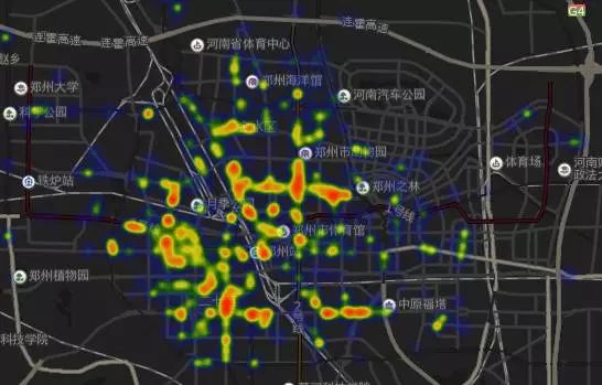 郑州公交客流热力图