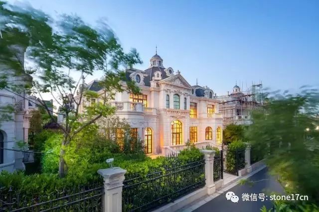 上海超级豪宅全石材外立面纯手工雕琢打磨石材