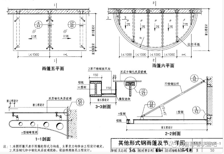 史上最全设计院玻璃雨棚图集大全