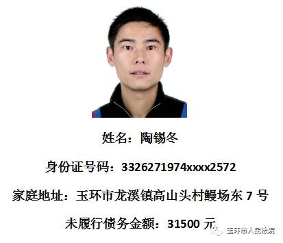 老赖曝光 被执行人曝光名单第九十五期