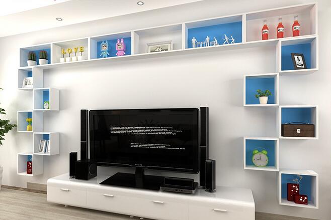 创意格子电视墙效果图家装设计的又一剂猛药
