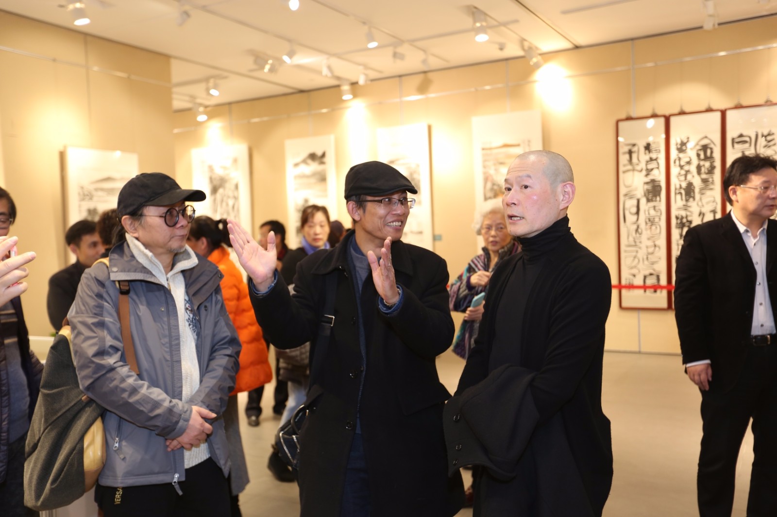 吾书吾画江宏刘天暐书画作品展在嘉定区工人文化宫开幕