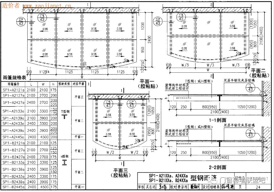 史上最全设计院玻璃雨棚图集大全!
