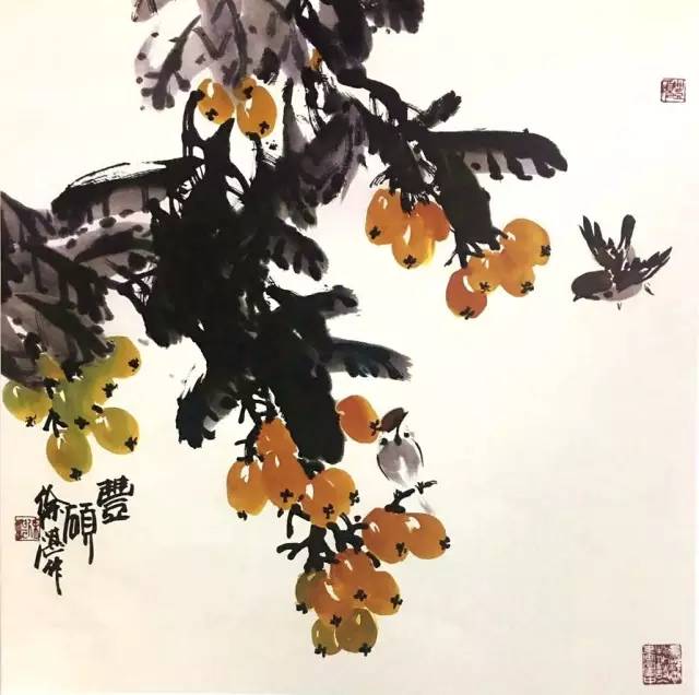 徐湛花鸟画教学:鸡冠花和枇杷的画法