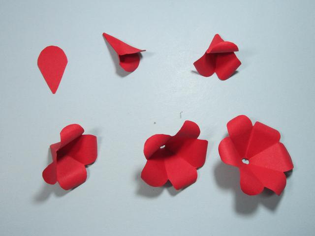 儿童手工折纸 玫瑰花的折法步骤图解