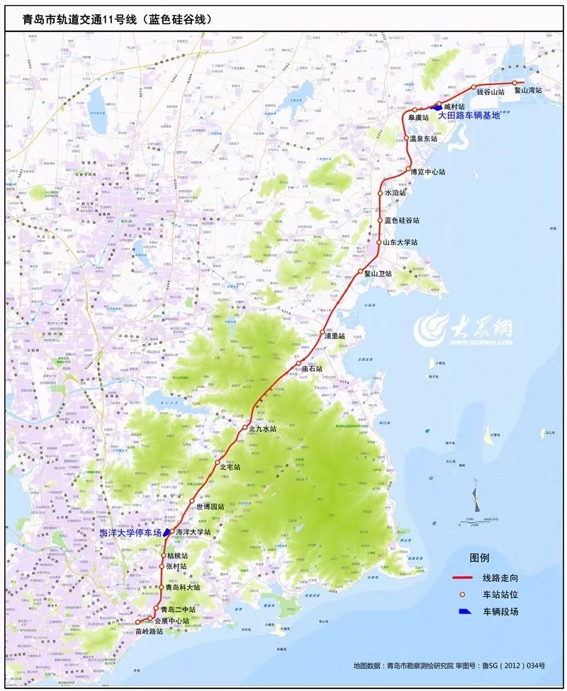 青岛地铁11号线平面图.