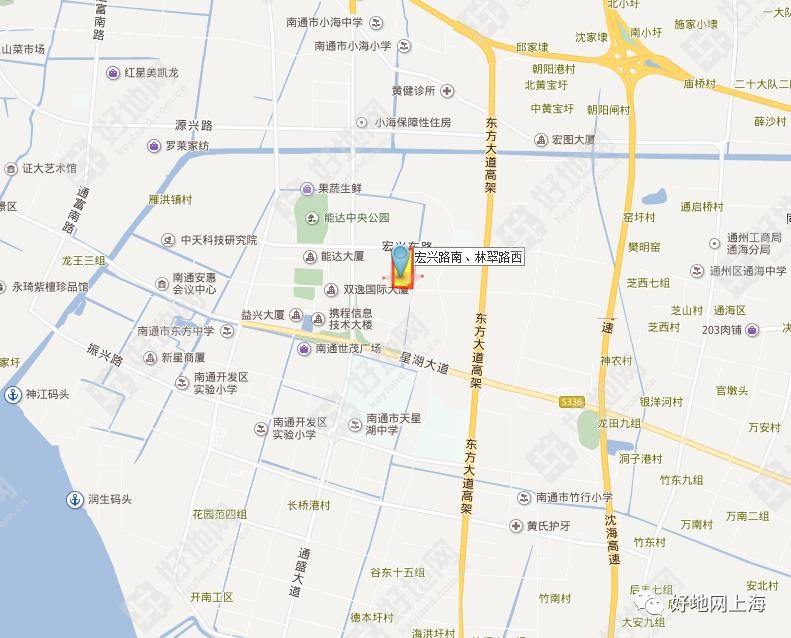 地块位于南通主城区(开发区,宏兴路南,林翠路西,出让面积为135544㎡