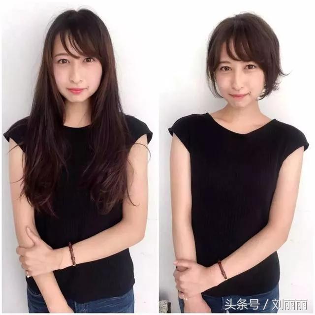 日本妹子长发剪短对比图23组,短发越看越上瘾