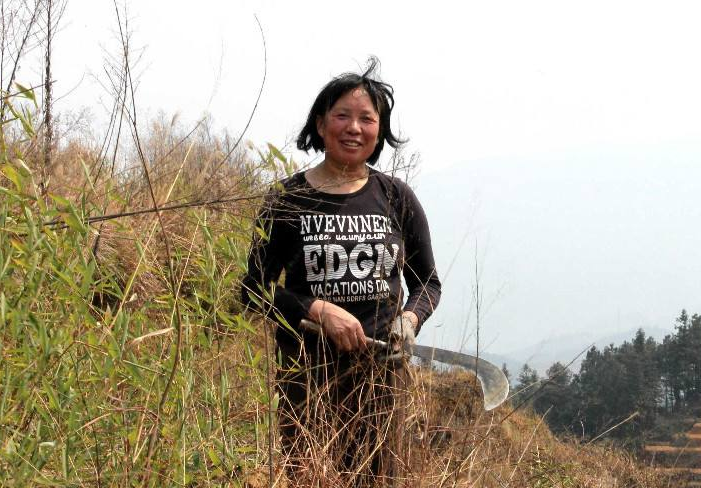 男人不在家农村妇女在田地里干活也很厉害