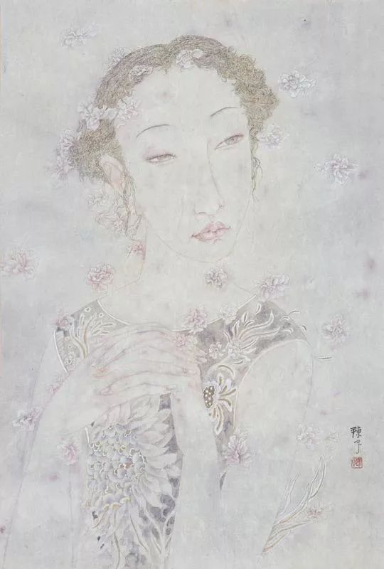 "惠安女"画惠安女|陈子重彩工笔人物画(80幅)