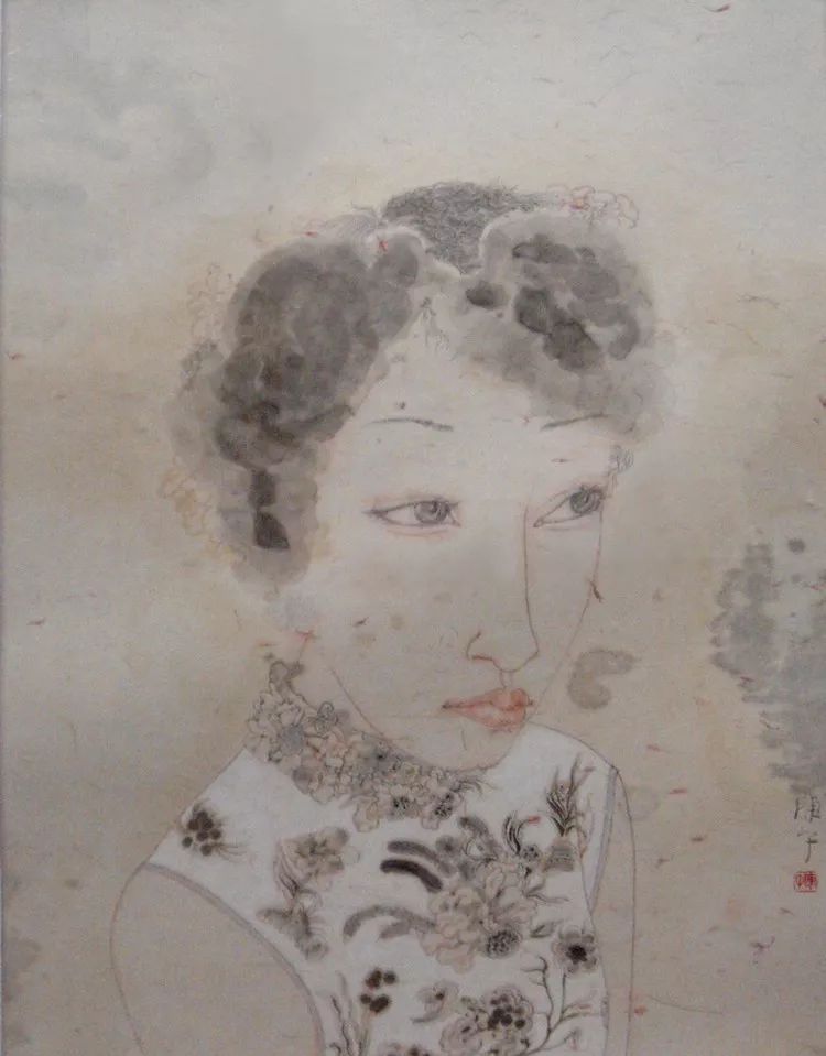 惠安女画惠安女陈子重彩工笔人物画80幅