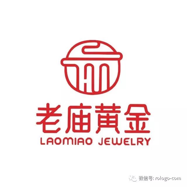 老字号黄金饰品店"老庙黄金"启用全新品牌logo