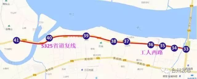 s325省道复线-工人西路沿线路口分布