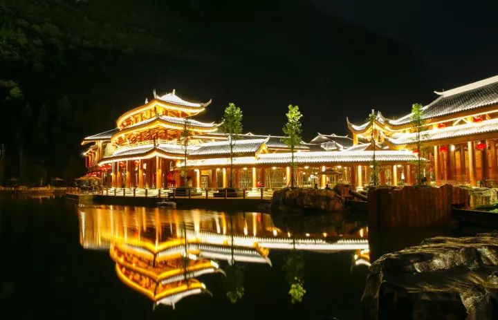 中国傩城的美丽夜景