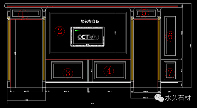 99套石材背景墙的cad设计图纸!免费放送!