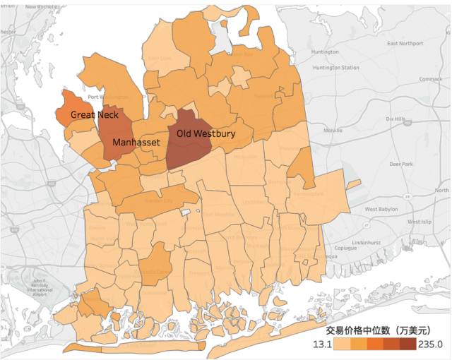 (2016年纳苏郡住宅交易价格分布)