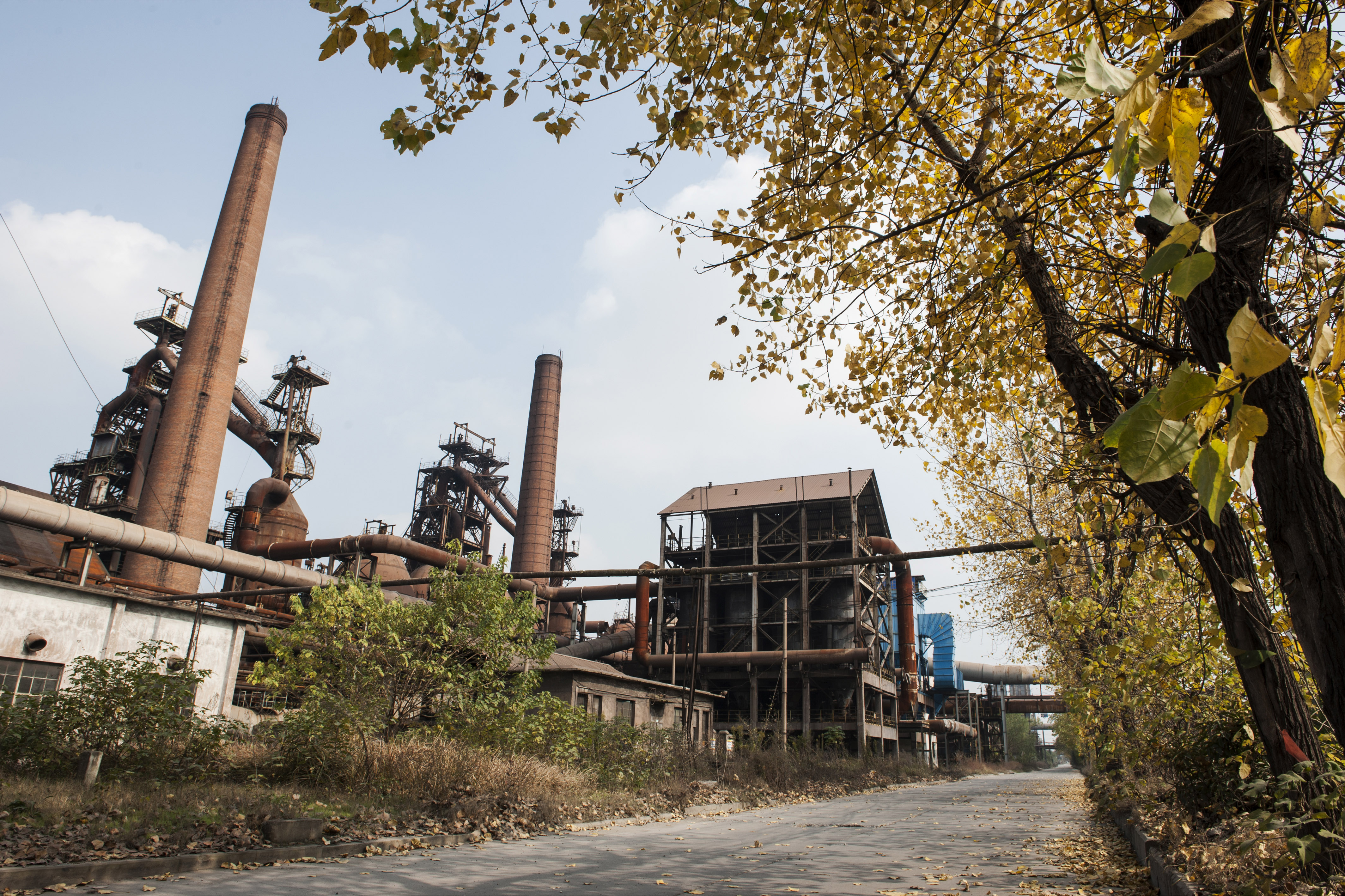 合肥老工业基地记忆——原马钢(合肥)钢铁公司厂区初冬的景色