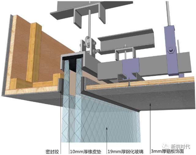 窗帘盒与玻璃幕墙