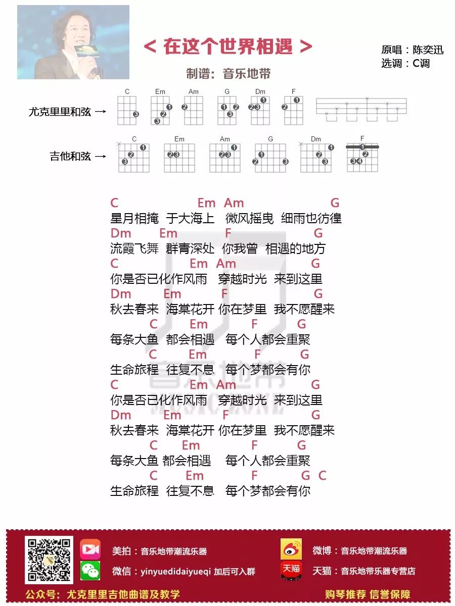 尤克里里简谱遇见_遇见尤克里里数字简谱(3)