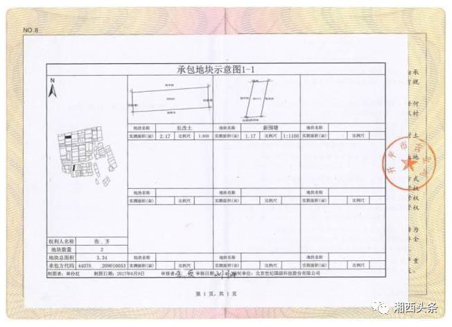 承包地块示意图