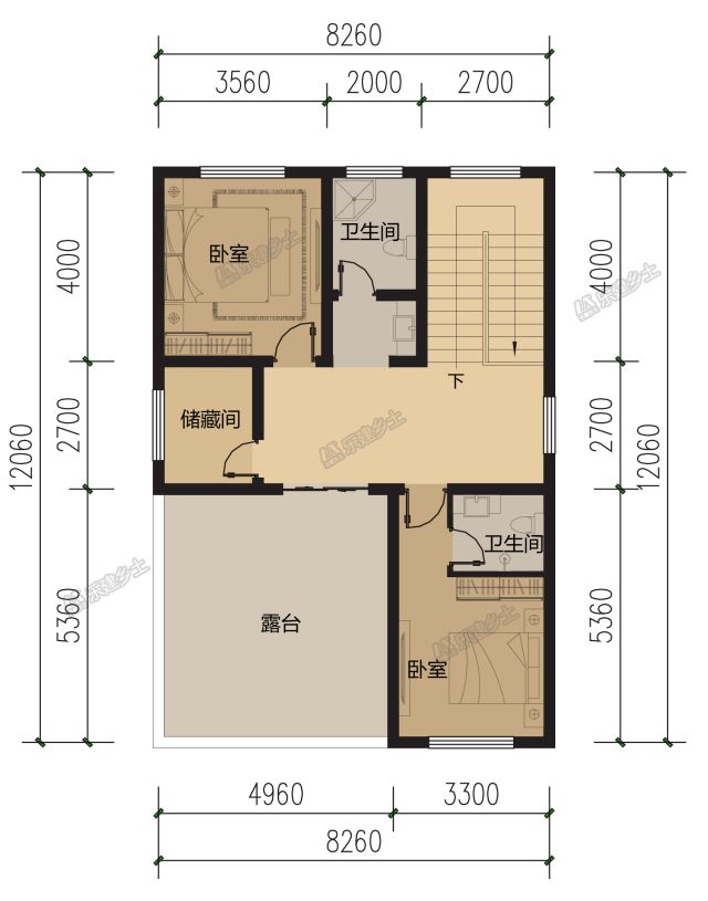 8x12米三层欧式别墅入口设计经典大气