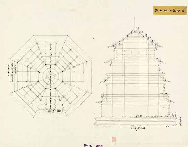 颐和园佛香阁平,立样图(图片来自样式雷史料)