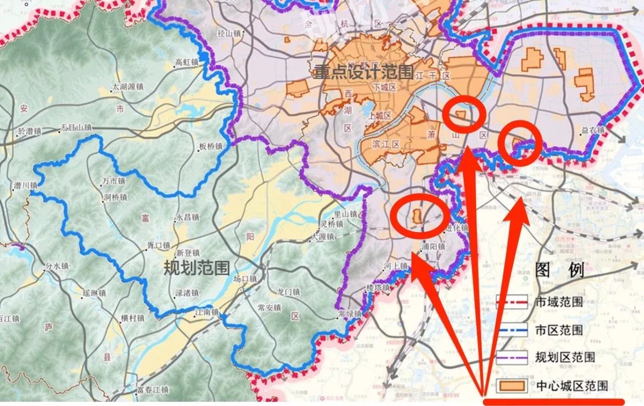 萧山这些地方被列入杭州中心城区范围,将重点设计!规划公示发布