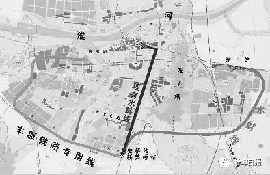 8公里, 蚌埠东站引出,新建李楼,田荣等两座会让站.