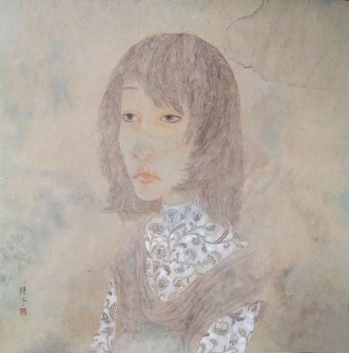 惠安女画惠安女陈子重彩工笔人物画72幅