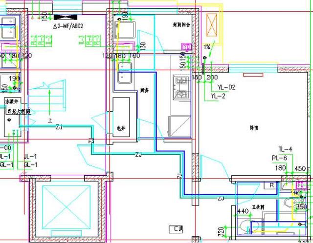 室内给水系统管道均采用pp-r管,中水管需有标记,户内管道通常在地坪面