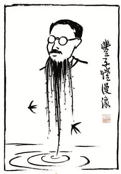 画面一侧还往往会配上几个字或几句诗——丰子恺的漫画,个人风格十分