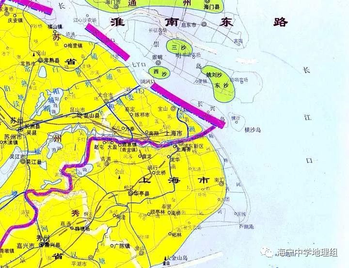 地理常识039中国面积最大的河口冲积岛上海崇明岛