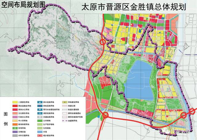 金胜镇总体规划范围:金胜镇位于太原市晋源区北部,行政管辖范围总用地