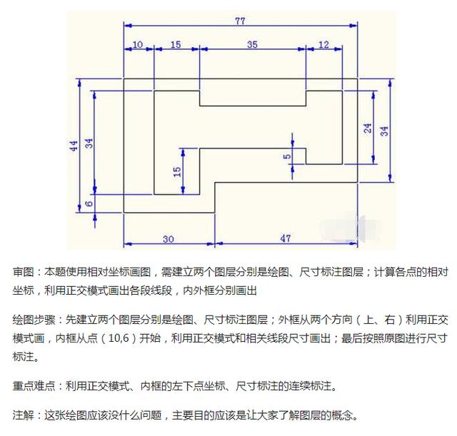 cad制图初学入门题教你审图绘图注解