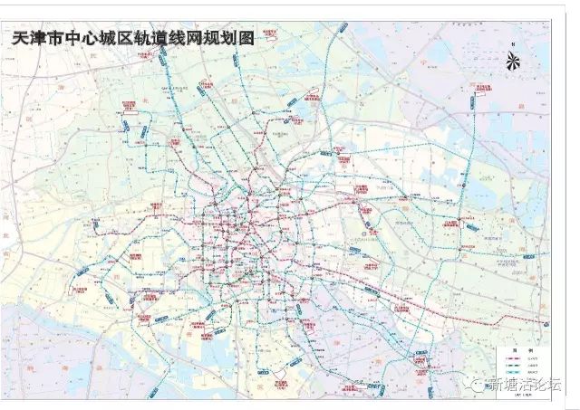滨海新区轨道交通(规划)全图 看看路过你家小区吗?