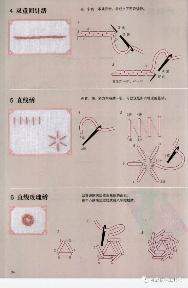 新手初玩刺绣100招,最全的刺绣针法,收藏起来慢慢学!