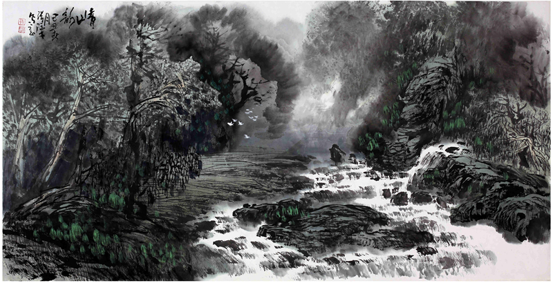 1940生,江西赣南人,当代著名山水画家,擅山水画,受岭南画派影响,作品