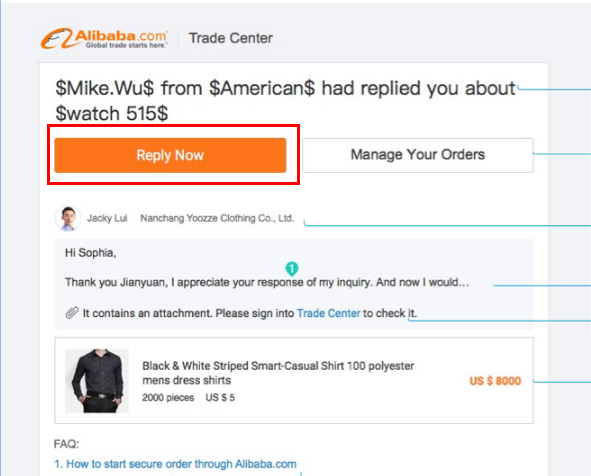 阿里巴巴国际站询盘怎么回复