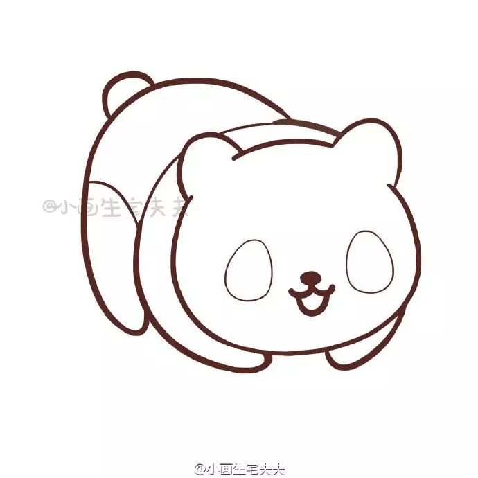 简笔画||萌萌的熊猫