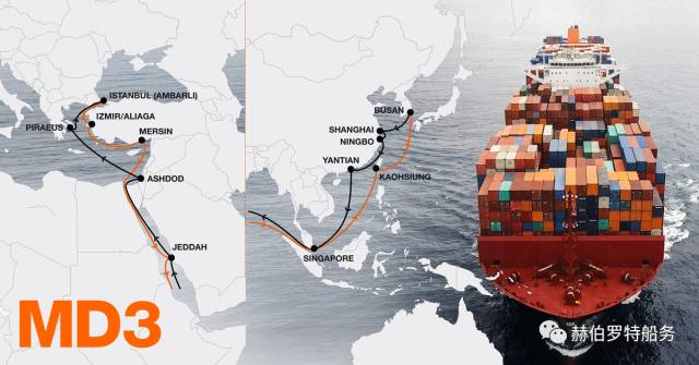 亚洲到地中海港口全新的阿什杜德(ashdod)及梅尔辛(mersin)直航航线